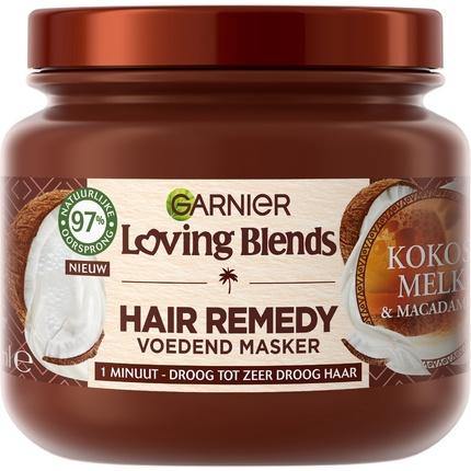 Immagine prodotto Garnier Loving Blends Maschera per capelli al latte di cocco e macadamia per capelli normali e secchi 340 Ml (340 ml)
