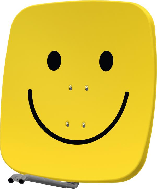Produktbild TechniSat SAT-Spiegel SATMAN 65 Plus smiley-gelb Halterung (Parabolantenne, 35.70 dB, DVB-S / -S2)