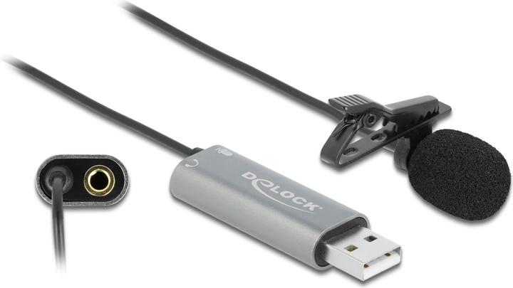 Actual product image Delock Microphone USB Tie/Lavier, Omnidirectional 24Bit/192Khz