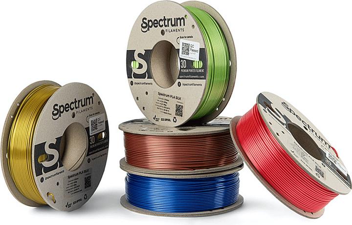 Produktbild Filament PLA Silk (PLA, 1.75 mm, 250 g, Gold, Kupfer, Grün, Blau, Rot)