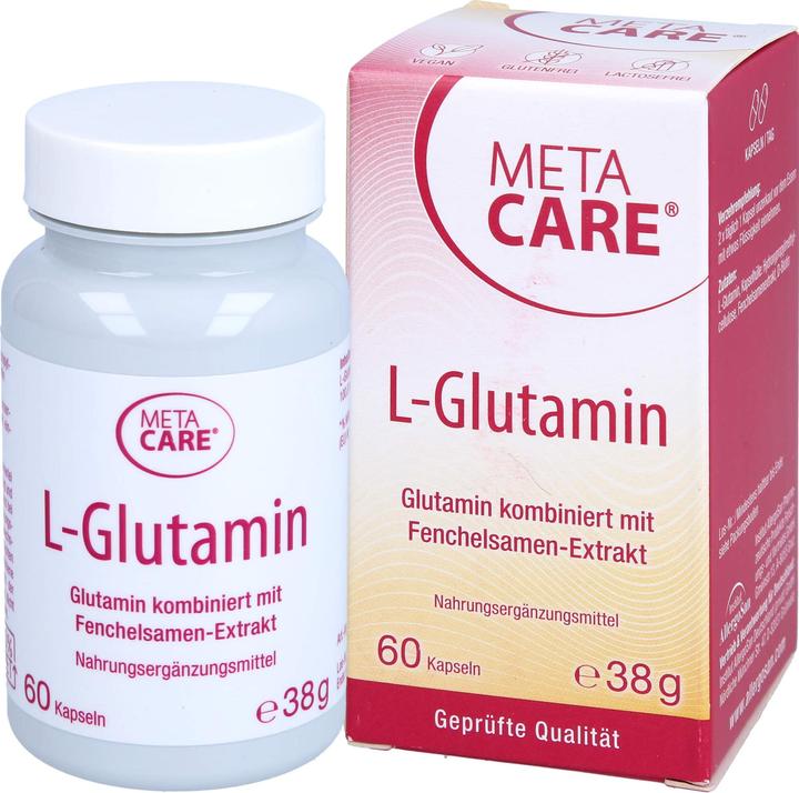 Actual product image Meta Care L-Glutamine capsule 500 mg (60 Piece, Capsules, 60 g)