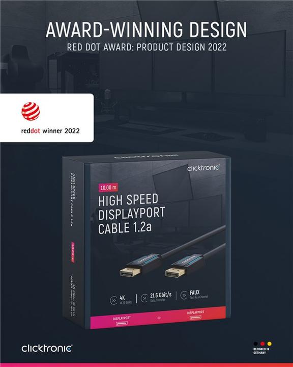 Image du produit clicktronic DisplayPort — DisplayPort (10 m, DisplayPort)