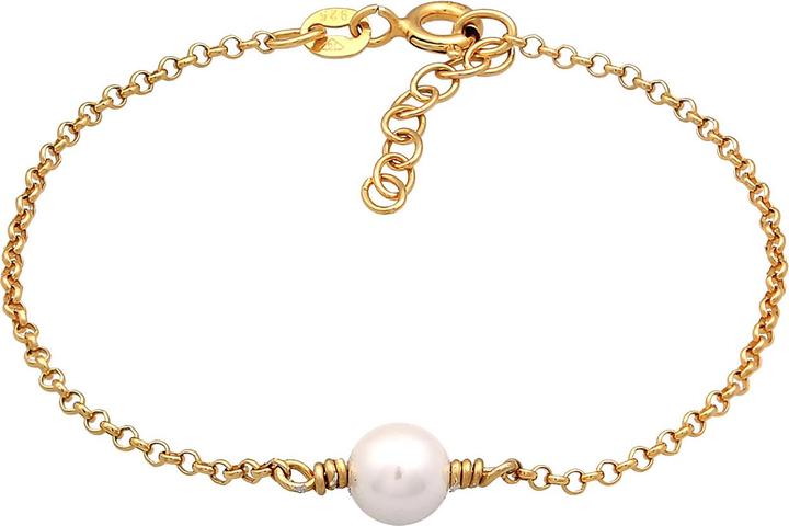 Produktbild Elli Armband Kids Muschelkernperle Silber 925 (14 cm, 925er Sterling Silber, Muschelkernperlen, No Stein)
