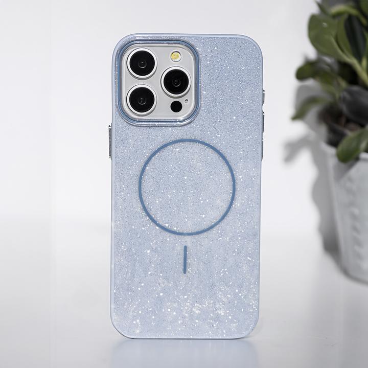 Produktbild OEM Glitter Thin Mag case for iPhone 16e blue (Apple iPhone 16e)