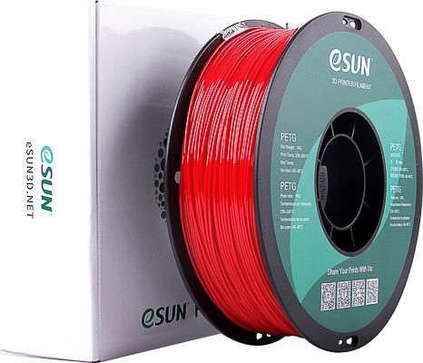 Actual product image eSUN PETG 1.75mm Fire Eng. Red 1kg 3D Filament (PETG, 1.75 mm, 1000 g, Red)