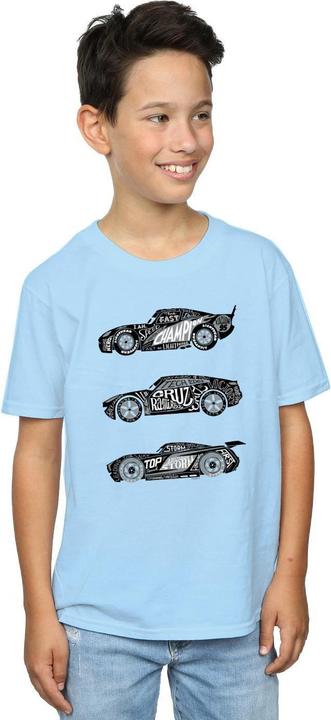 Immagine prodotto Disney Cars Text Racers Maglietta Ragazzi (140, 146)