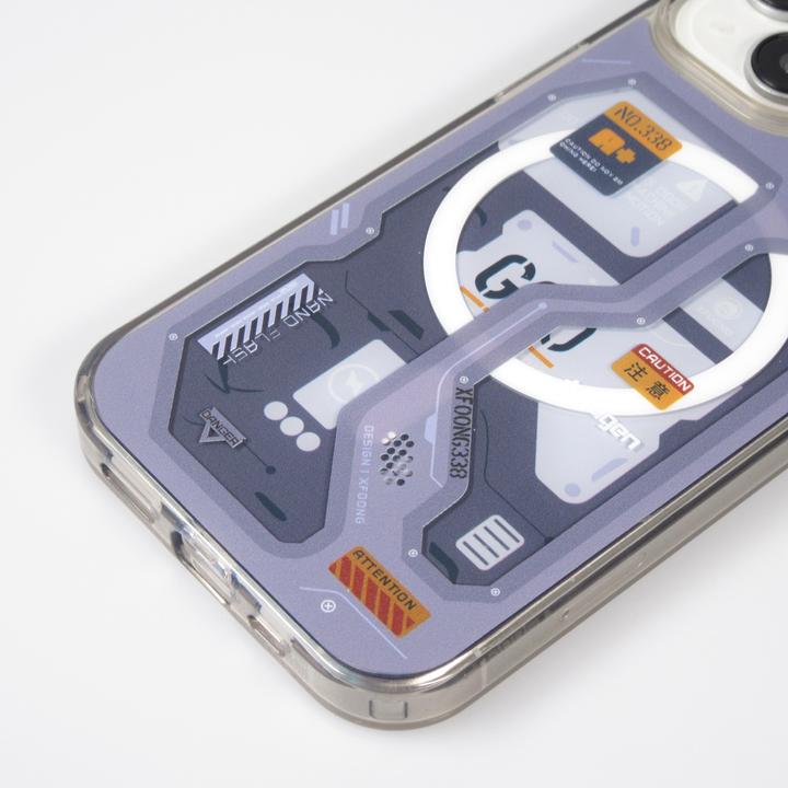 Actual product image PhoneLook Cover Rubber Silicone Machine Armor Type-G20 MagSafe Dark blue (Apple iPhone 15 Pro Max)