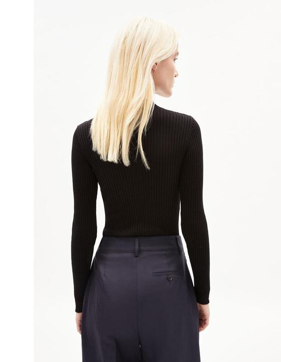 Produktbild Armedangels Alaania Pullover Stand-Up Collar Black (XS)