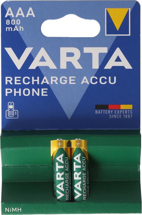 Actual product image Varta Recharge Accu Phone (2 pcs., AAA, 800 mAh)