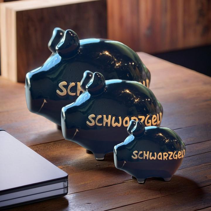 Image du produit G. Wurm Monster Sparschwein-Schwarzgeld (30 x 25 x 25 cm)