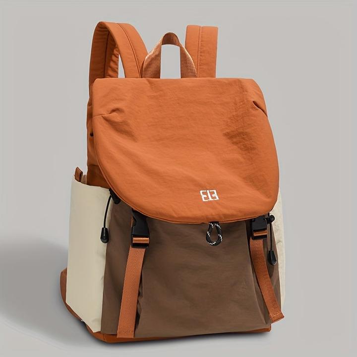 Actual product image Only-Bags.Store Nylon Freizeitrucksack - Leichte, einfarbige Reise-, Einkaufs- und Schultasche mit verstellbaren