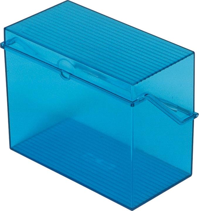 Produktbild Helit Klein-Karteikasten Transluzent, A7 quer, blau unbestückt, im transluzenten Design, für ca. 300 Karte
