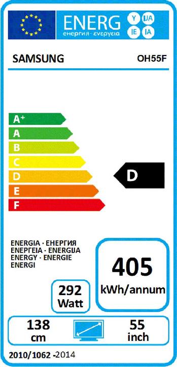Energie-Label Samsung OH55F Public Display (1920 x 1080 Pixel, 55")
