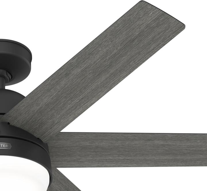 Actual product image Hunter Fans DC Deckenventilator Arete Schwarz mit Licht & Fernbedienung (42.70 dB)