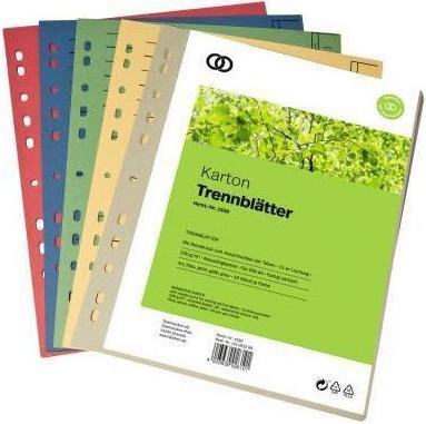 Produktbild Soennecken Trennblatt oeco 1530 A4 230g sortiert 50St.