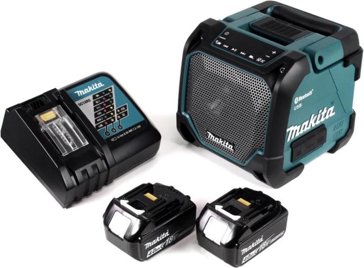 Produktbild Makita DMR 202 RM Baustellen Lautsprecher 18V - für Akku- und Netzbetrieb, mit Bluetooth-Funktion (Bluetooth)