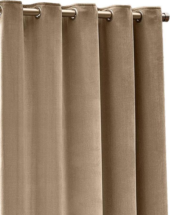 Actual product image Yard Chenille Velvet Eyelet Curtains (229 x 137 cm)