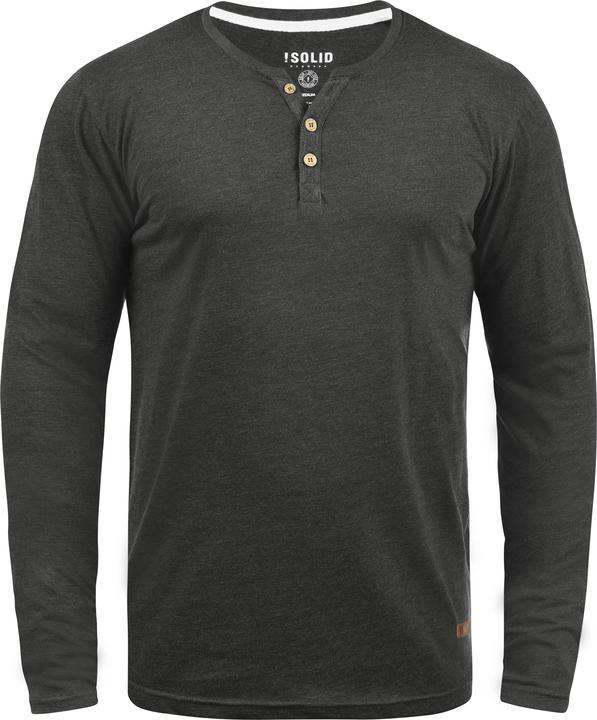 Immagine prodotto Solid Volko Maglia Maglie A Maniche Lunghe Da Uomo Con Collo Grandad (M)