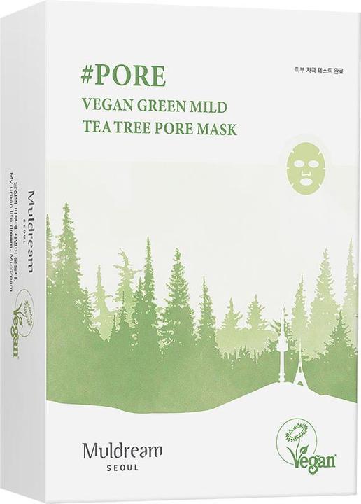 Muldream Vegan Green Mild Tee Tree Pore Mask
