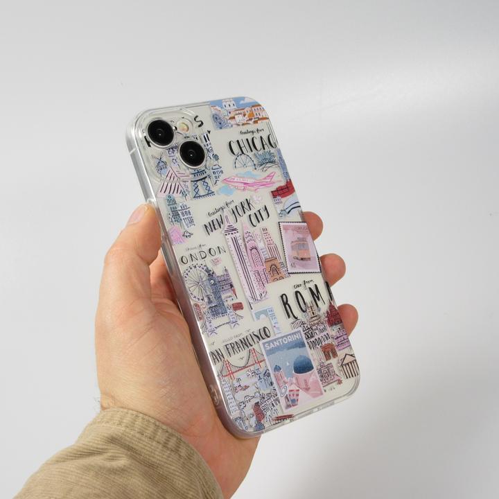 Actual product image PhoneLook Cover silicone rubber cities of the world (Apple iPhone 15)