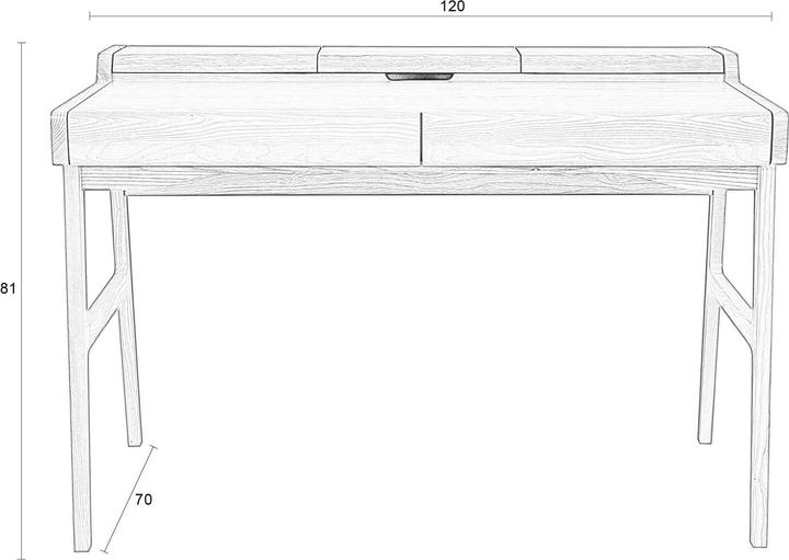 Actual product image Zuiver Kaat (120 x 70 x 81 cm)
