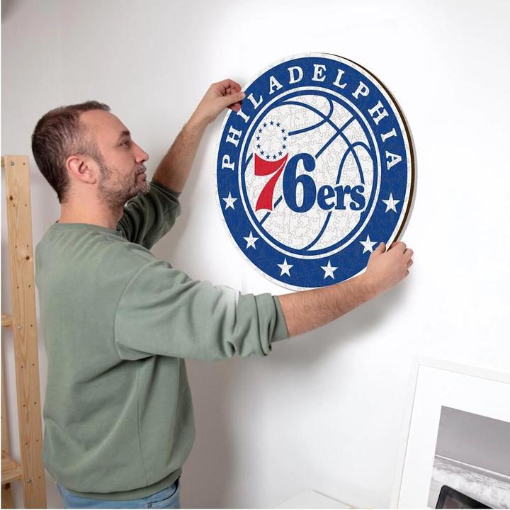 Produktbild Iconic NBA - Philadelphia 76ers - Logo - Holz Puzzle Grösse M (270 Teile) (270 Teile)