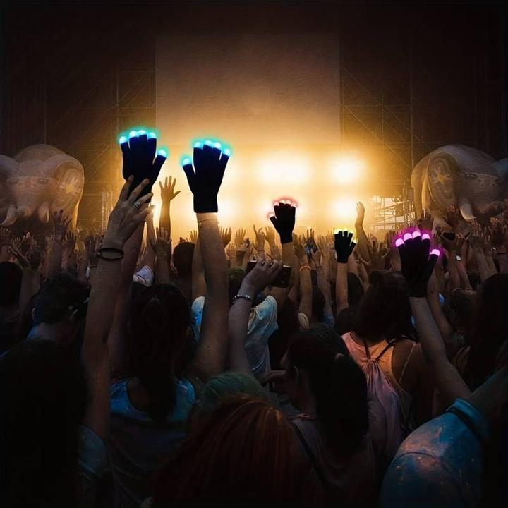 Actual product image Cbx LED Gloves, Glowing Gloves (One size)