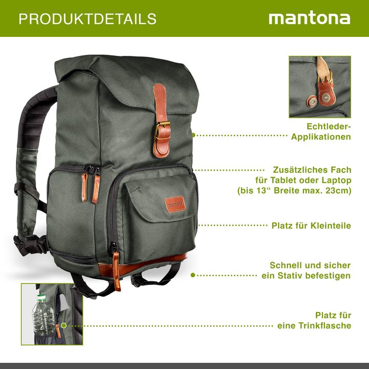 Produktbild mantona Luis junior Retro Fotorucksack (Fotorucksack, 29.70 l)