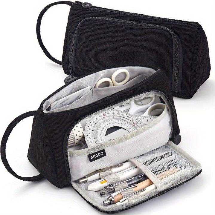 Only-Bags.Store Triangle window pencil case large capacity pencil case fashion style stationery box pen case for