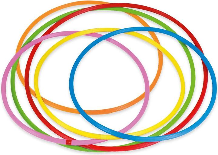Betzold Hula hoop rainbow set, 6 pieces (80 cm, 170 g)