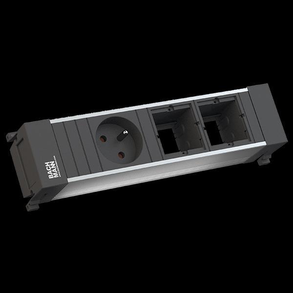 Actual product image Bachmann POWER FRAME - Power strip - AC 230 V (3 x, CEE 7/3, CEE 7/5, 0.20 m)
