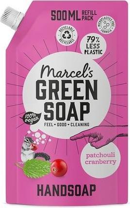 Produktbild MGA Marcel's Green Soap Handseife Nachfüllpackung Patchouli & Cranberry 500ml (Flüssigseife, 500 ml)