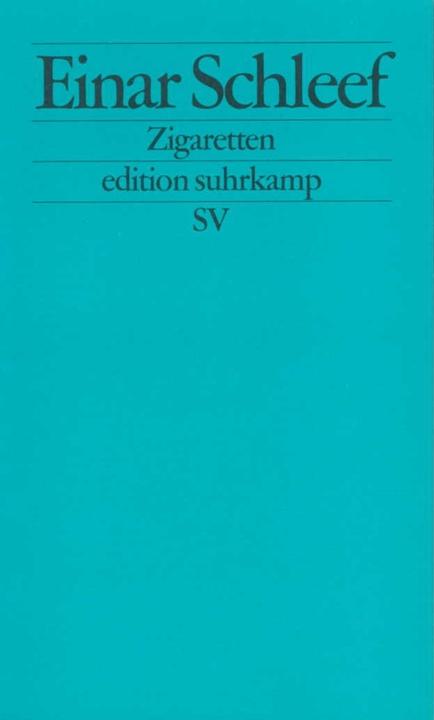 Actual product image Cigarettes (Edition ) (German Edition) (Einar Schleef)