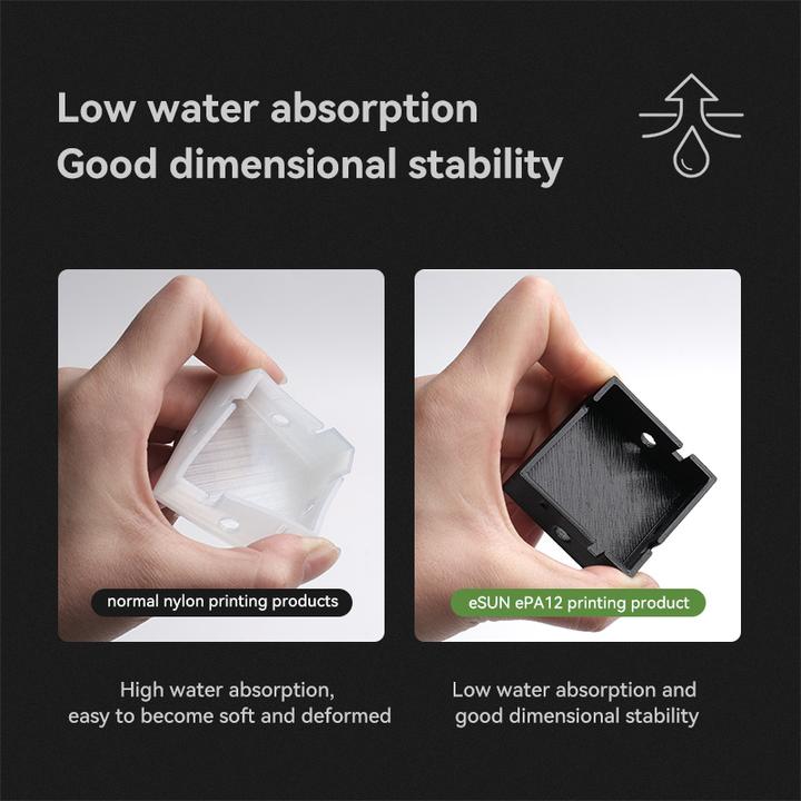 Actual product image eSUN Black 1 kg Nylon thread (3D) (Nylon, 1.75 mm, 1000 g, Black)