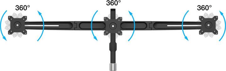 Image du produit Multibrackets Kit d'extension à 6 écrans pour support de table EX Kit Triple (Tables, 24")