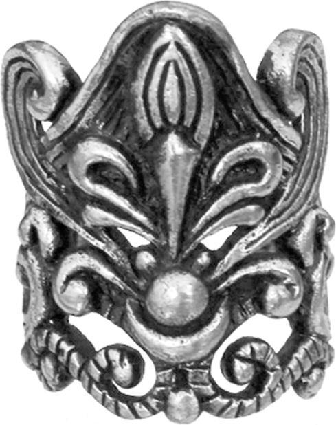 Star Piercing Ear Cuff silber Indische Blume (Messing)