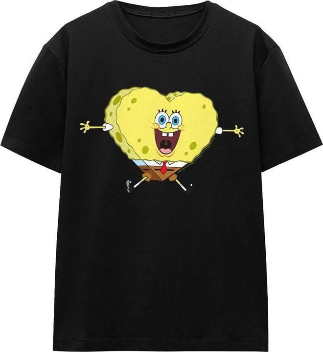 Spongebob Squarepants HeartShaped TShirt Valentinstag (XL)