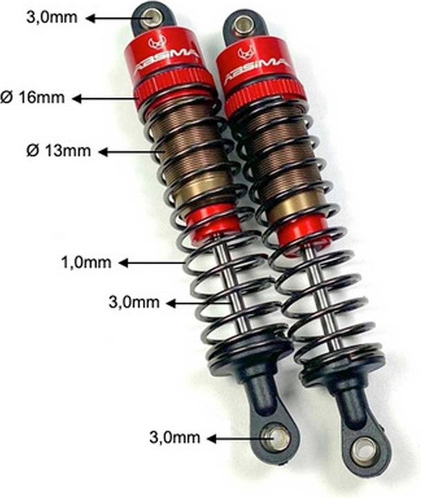 Actual product image Absima 1:10 Alu. Standard Dampers 120mm (2)
