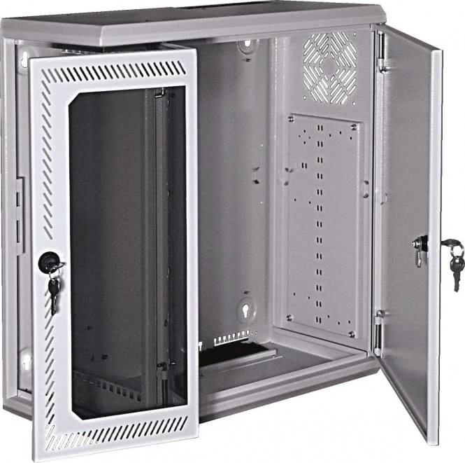 Actual product image Schweitzer MultiFix - Enclosure - suitable for wall mounting - light gray, RAL 7035 - 6U - 48.3 c (6 RU, 19 inch rack)