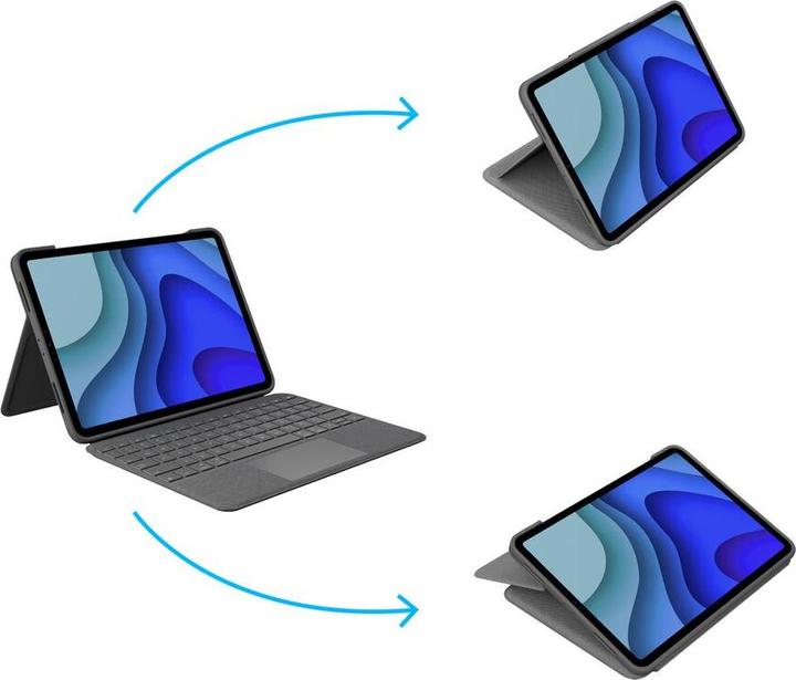 Image du produit Logitech Folio Touch (DE, iPad Pro 11 2021 (3ème génération), iPad Pro 11 2022 (4e génération), iPad Pro 11 2018 (1. Gen), iPad Pro 11 2020 (2. Gen))