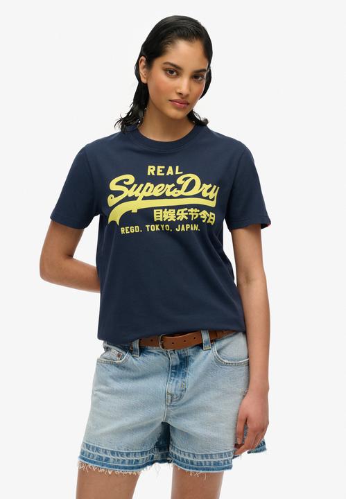 Produktbild Superdry Figurbetontes T-Shirt in Neonfarben mit Vintage-Logo (12)