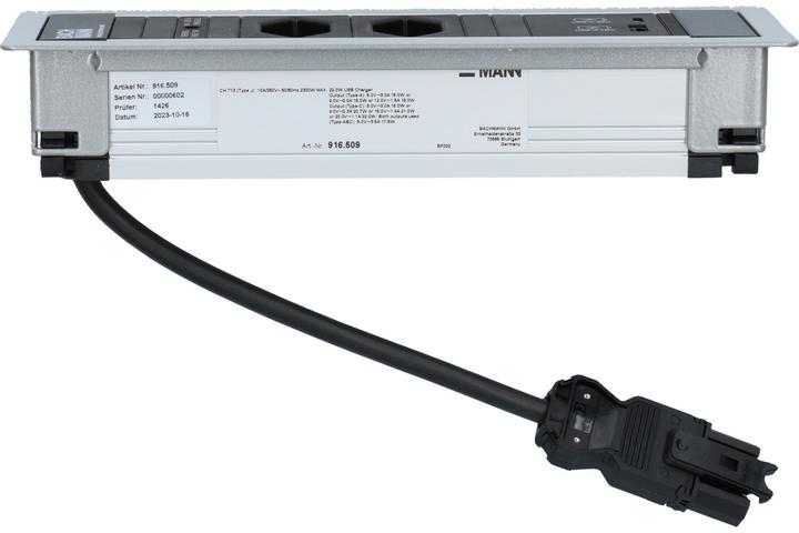 Produktbild Bachmann Einbausteckdosen Power Frame (2 x, Typ 13, 0.24 m)