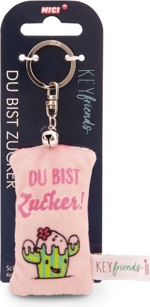 Image du produit Magni NICI Schlüsselanhänger Mini Plüschkissen Du bist Zucker! mit Glöckchen 8cm