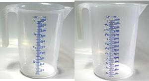 Produktbild IWH Messbecher, transparent, Inhalt: 1 l aus hochwertigen Polyethylen, öl- und kraftstoffbeständig (1000 ml)