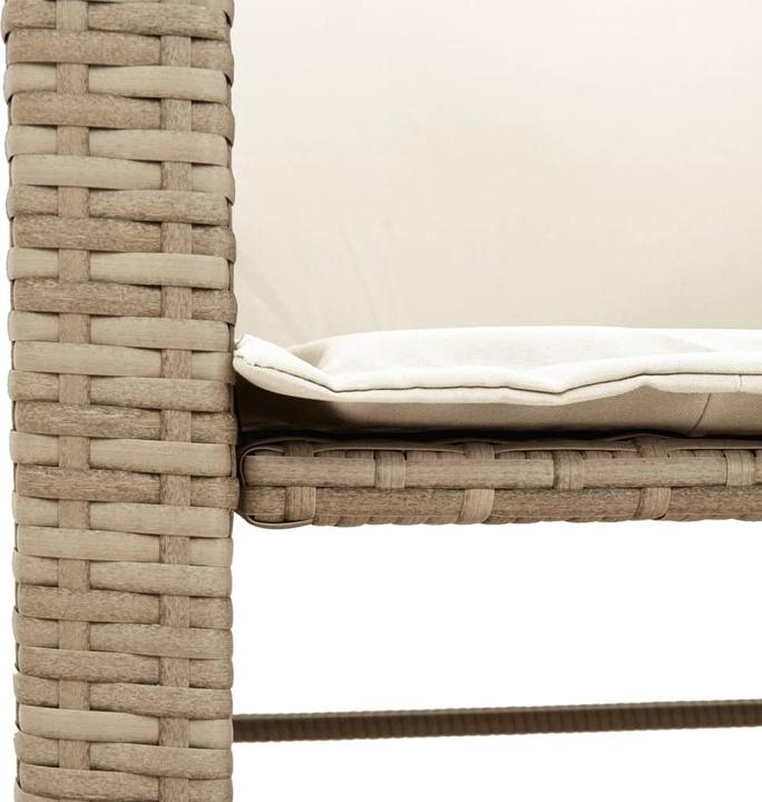 Produktbild VidaXL Gartensofa 2-Sitzer mit Tisch und Hockern