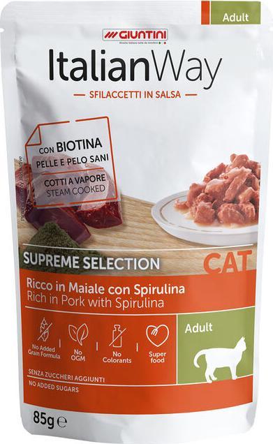 Produktbild ItalianWay Adult Supreme Selection reich an Schweinefleisch und Spirulina (Adult, 85 g)