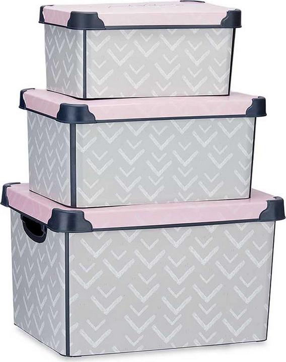 Immagine prodotto Kipit set 3 pezzi scatole di plastica vibrazioni (22 l)