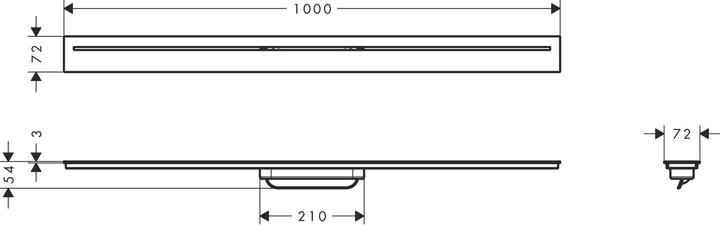 Actual product image Axor Drain, set de finition pour caniveau, 1000mm, 42523 (1000 mm)