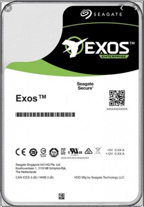 Produktbild Seagate EXOS X16, SAS SED 3.5 inch, Helium, cache 512e/4kn Fast Format BLK (16 TB, 3.5", CMR)