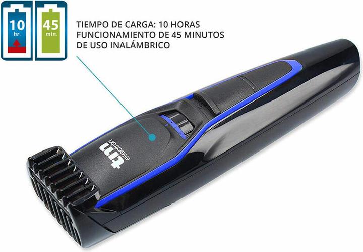 Image du produit TM Electron TMHC109A Tondeuse à cheveux sans fil avec batterie 600mAh et 20 longueurs de coupe - Bleu/Black